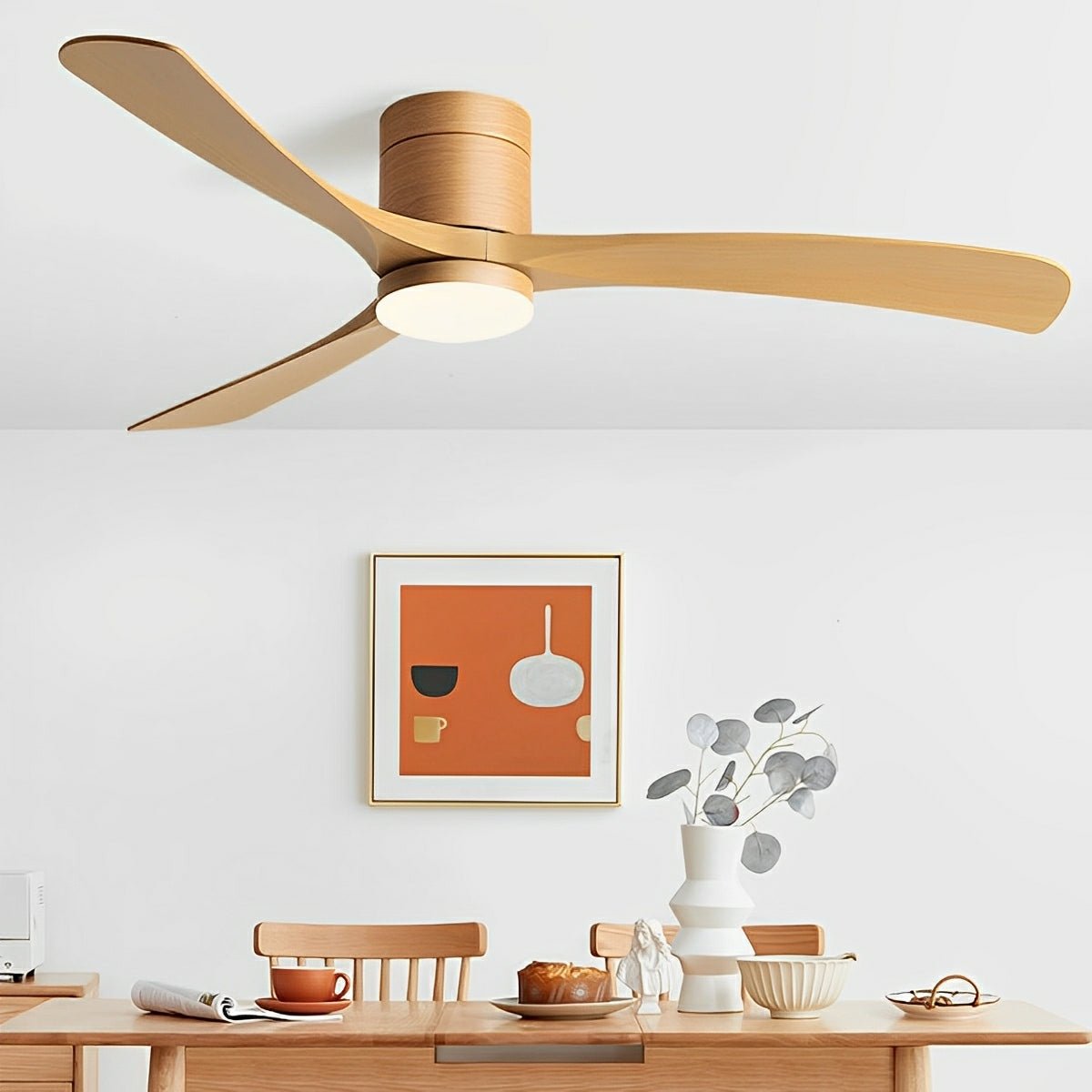 Modern Nordic 6-speed Variable Frequency Fan Light Ceiling Lamp With ...