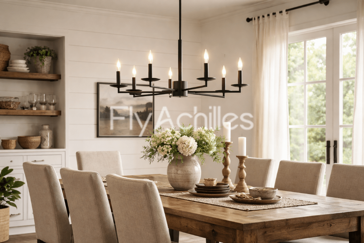 Best Modern Black Chandelier for a Farmhouse Dining Room - Flyachilles