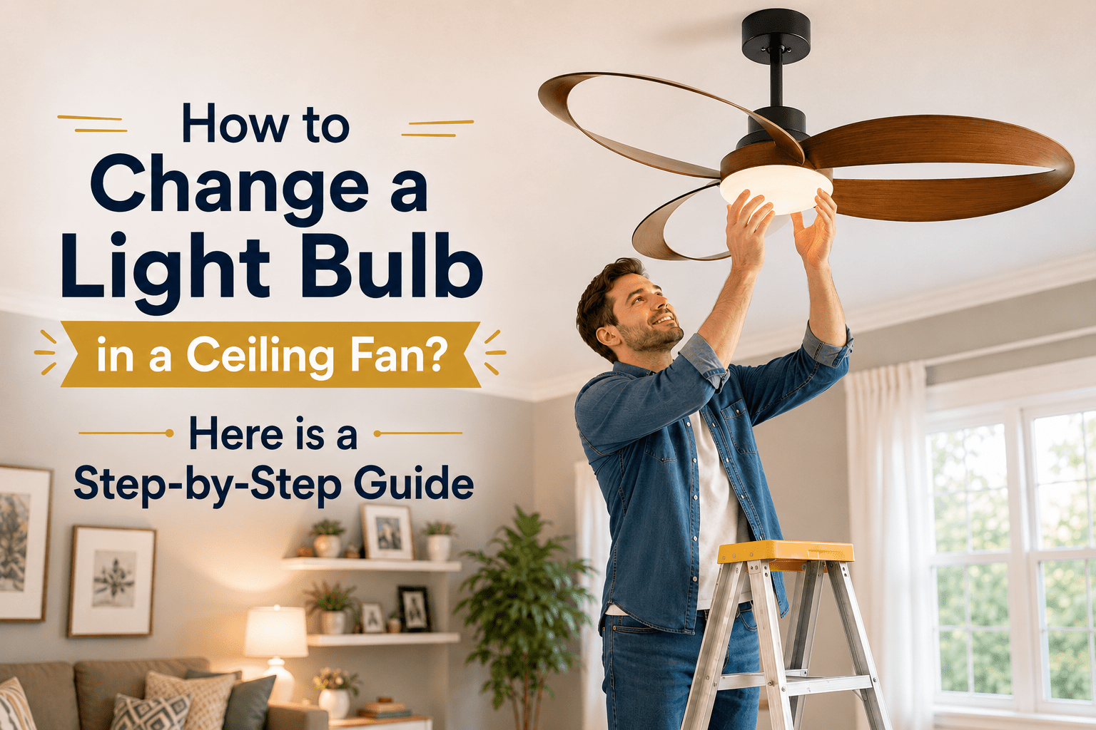 How to Change a Light Bulb in a Ceiling Fan? Here is a Step-by-Step Guide - Flyachilles