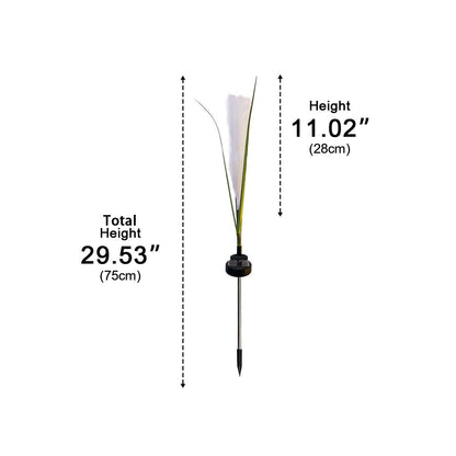 10pcs Solar Waterproof Simulated Reed Fiber Optic Outdoor Lawn Lights - Flyachilles