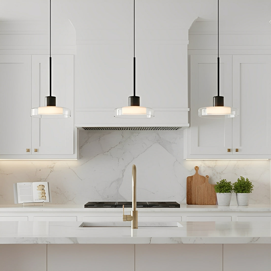 Modern Minimalist Glass Indoor Bar Pendant Lights