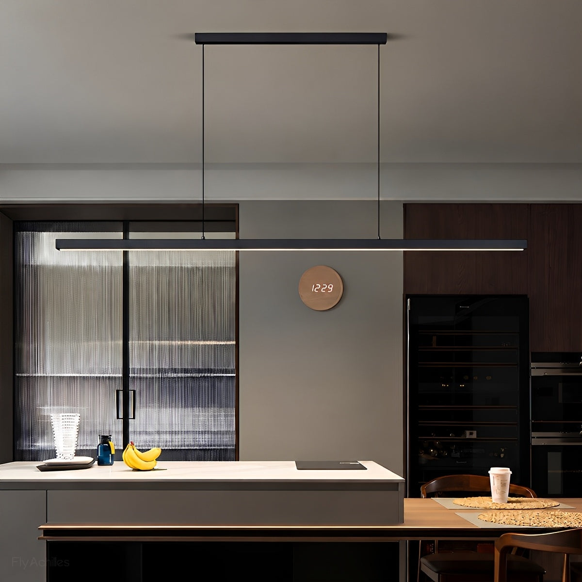 Modern Minimalist Long Strip Light Pendant Lights