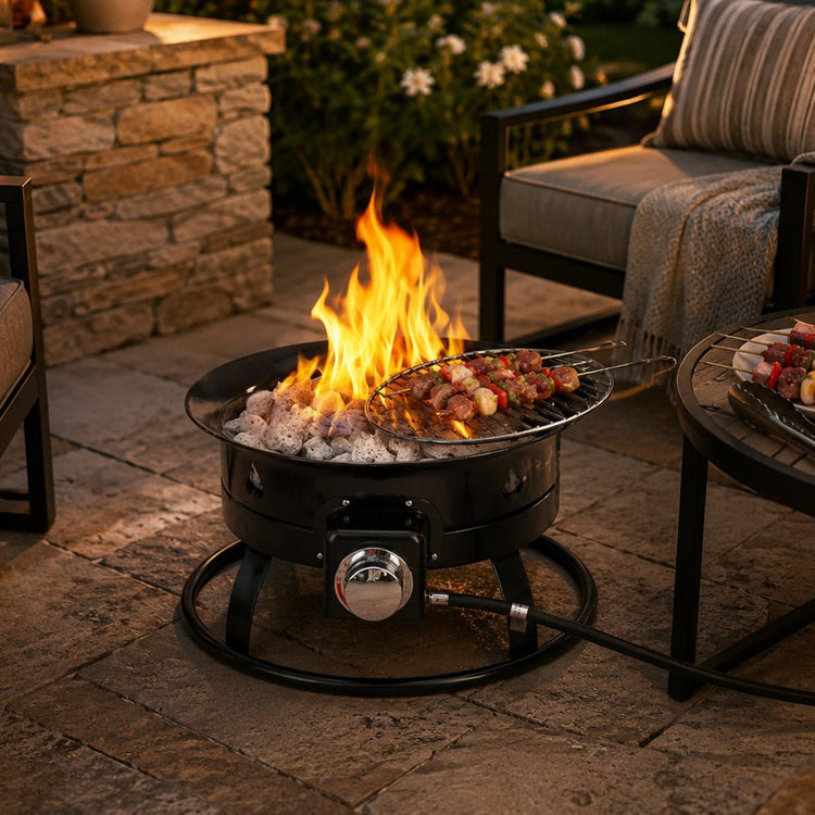 19 Inch Portable Outdoor Smokeless Gas Fire Pit - Flyachilles
