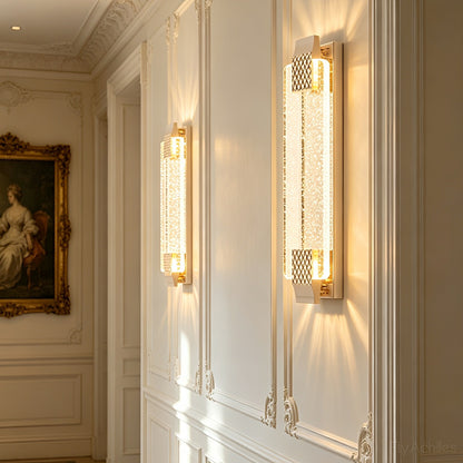 Dimmable Modern Luxury Long Strip Crystal Bubbles LED Wall Sconce Wall Light