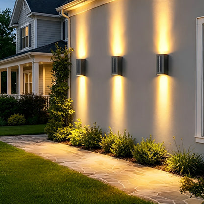 Rectangular Waterproof Up and Down Lights LED Modern Wall Sconce Lighting