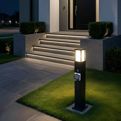 Modern Waterproof Outdoor LED Landscape Path Lights with Socket Charging Station