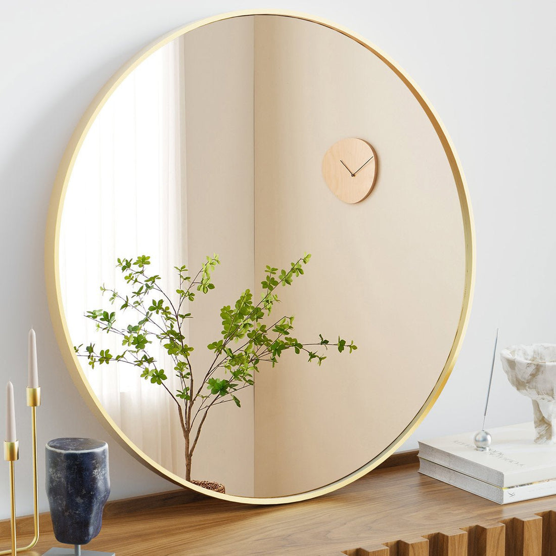 20 inch Round High - definition Wall Makeup Mirror Vanity Mirrors - Flyachilles