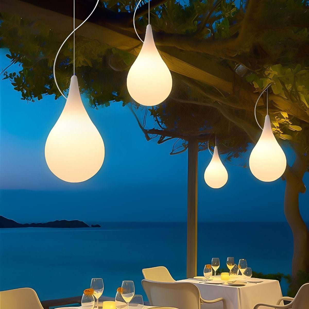 24V Waterproof Water Drop Outdoor Hanging Light - Flyachilles