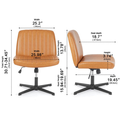 26 inches 360 Swivel Ergonomic Cross - Legged Chair, Home Office Chair - Flyachilles