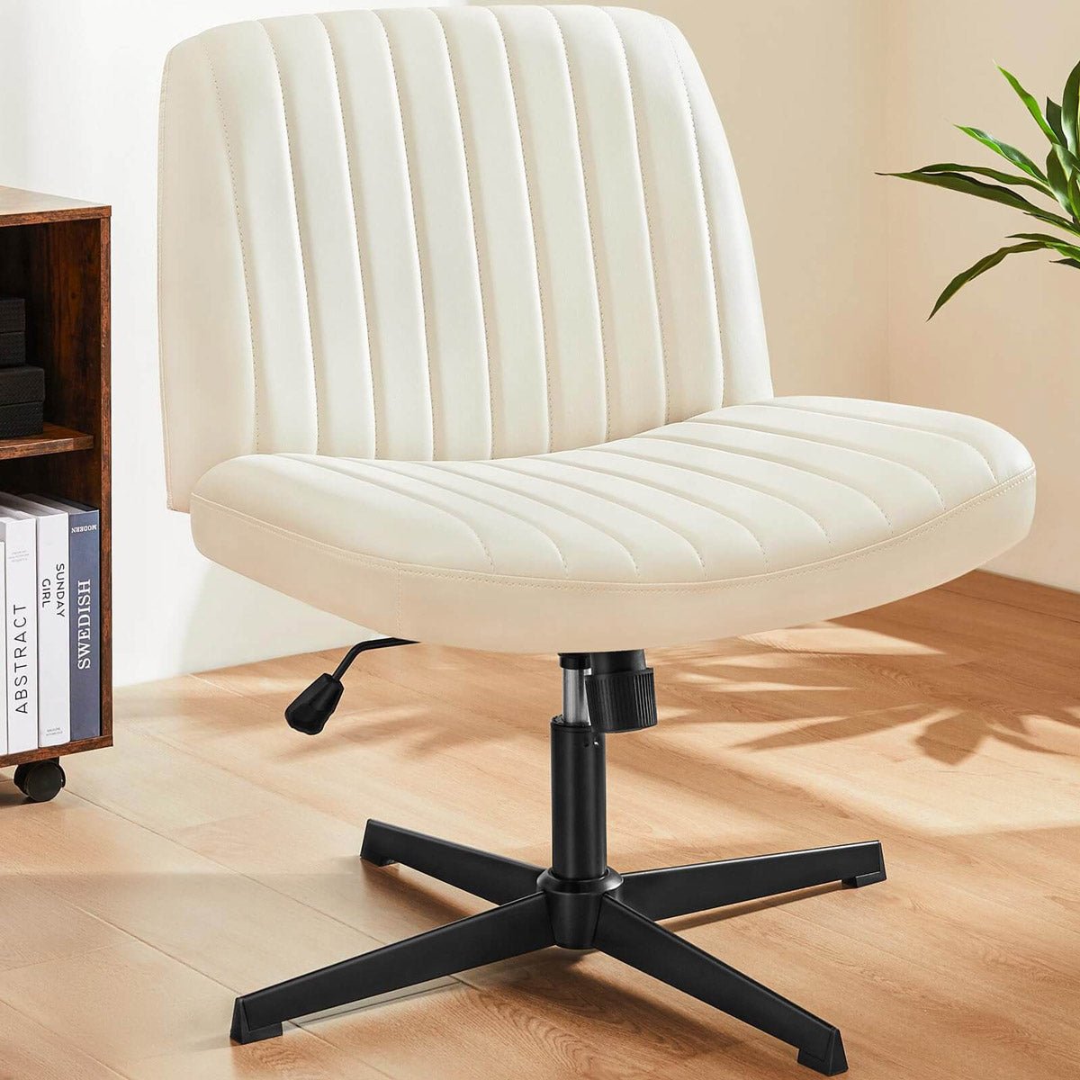 26 inches 360 Swivel Ergonomic Cross - Legged Chair, Home Office Chair - Flyachilles