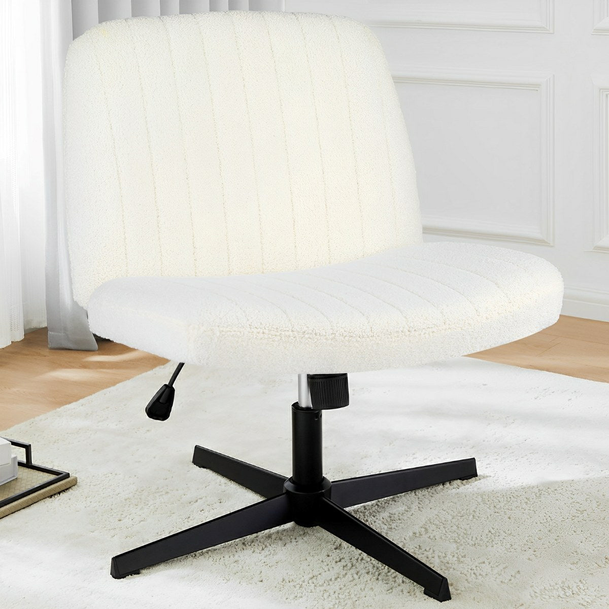 26 inches 360 Swivel Ergonomic Cross - Legged Chair, Home Office Chair - Flyachilles
