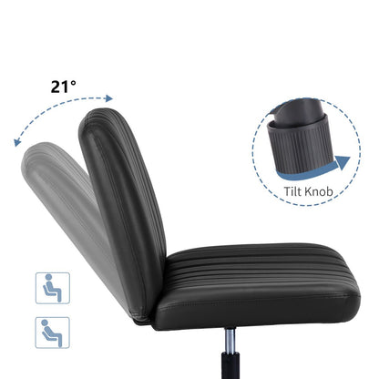 26 inches 360 Swivel Ergonomic Cross - Legged Chair, Home Office Chair - Flyachilles