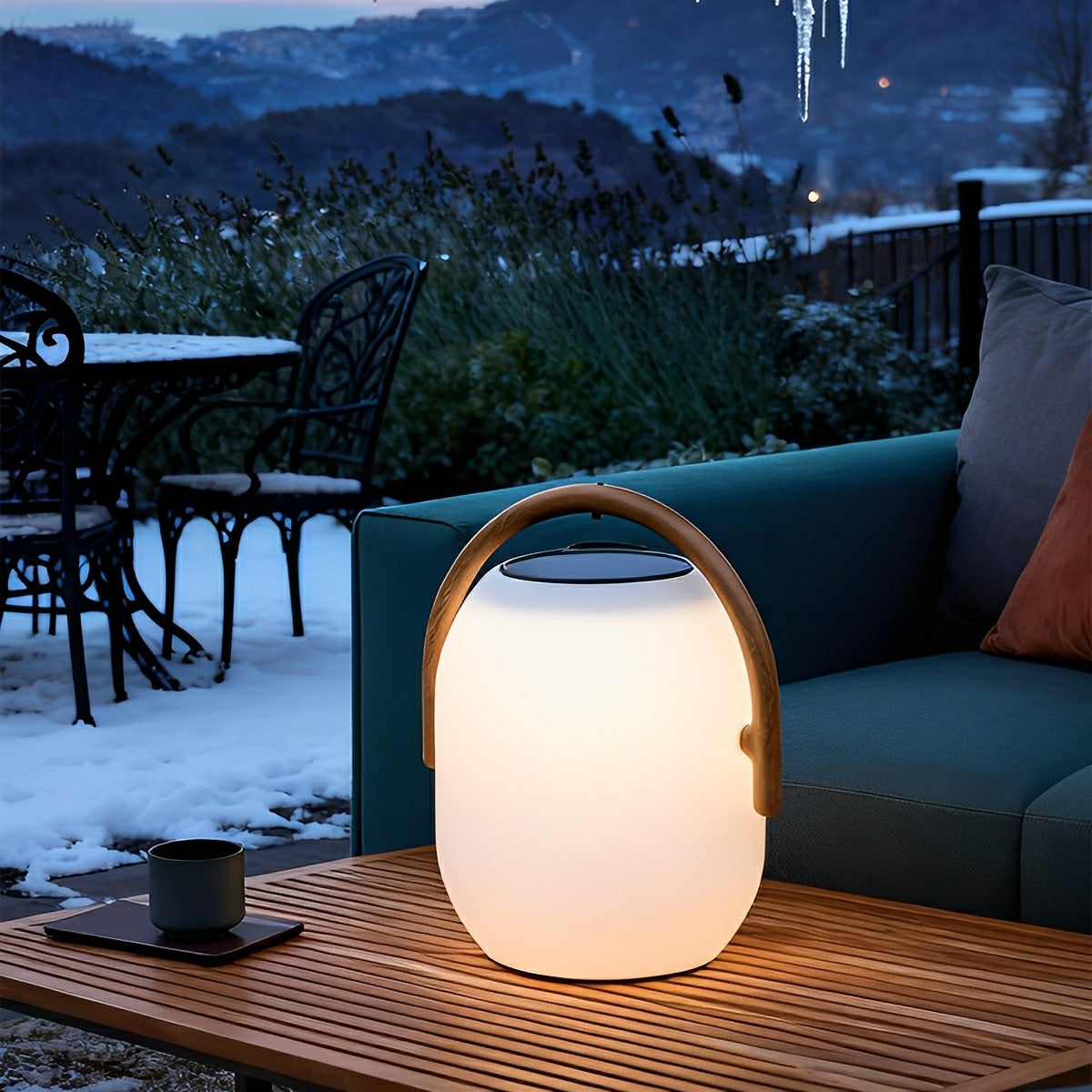 Waterproof Solar Oval Outdoor Tabletop Lamp Lanterns
