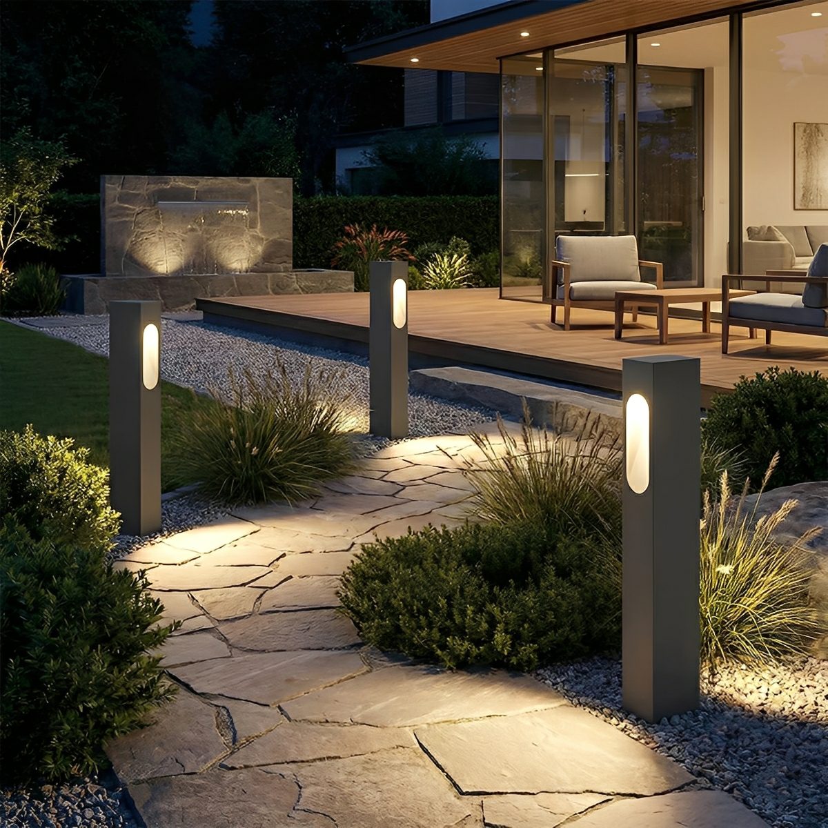Modern Waterproof Rectangular COB Outdoor Lawn Landscape Lighting