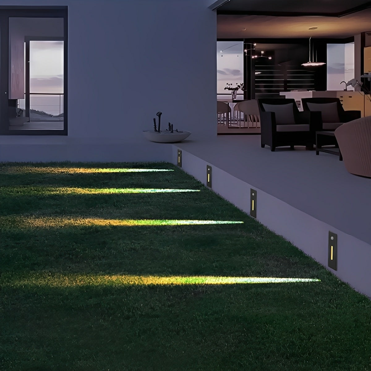 Waterproof Rectangle LED Waterproof Recessed Modern Foot Lights Step Lights