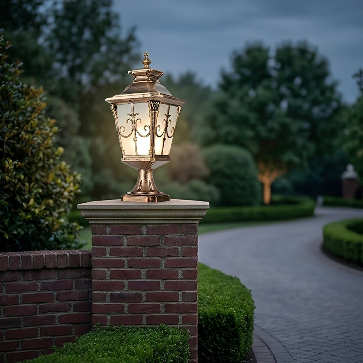 Victorian Style Fence Post Lights LED Garden Lamp Column Light Pillar Lam - Flyachilles