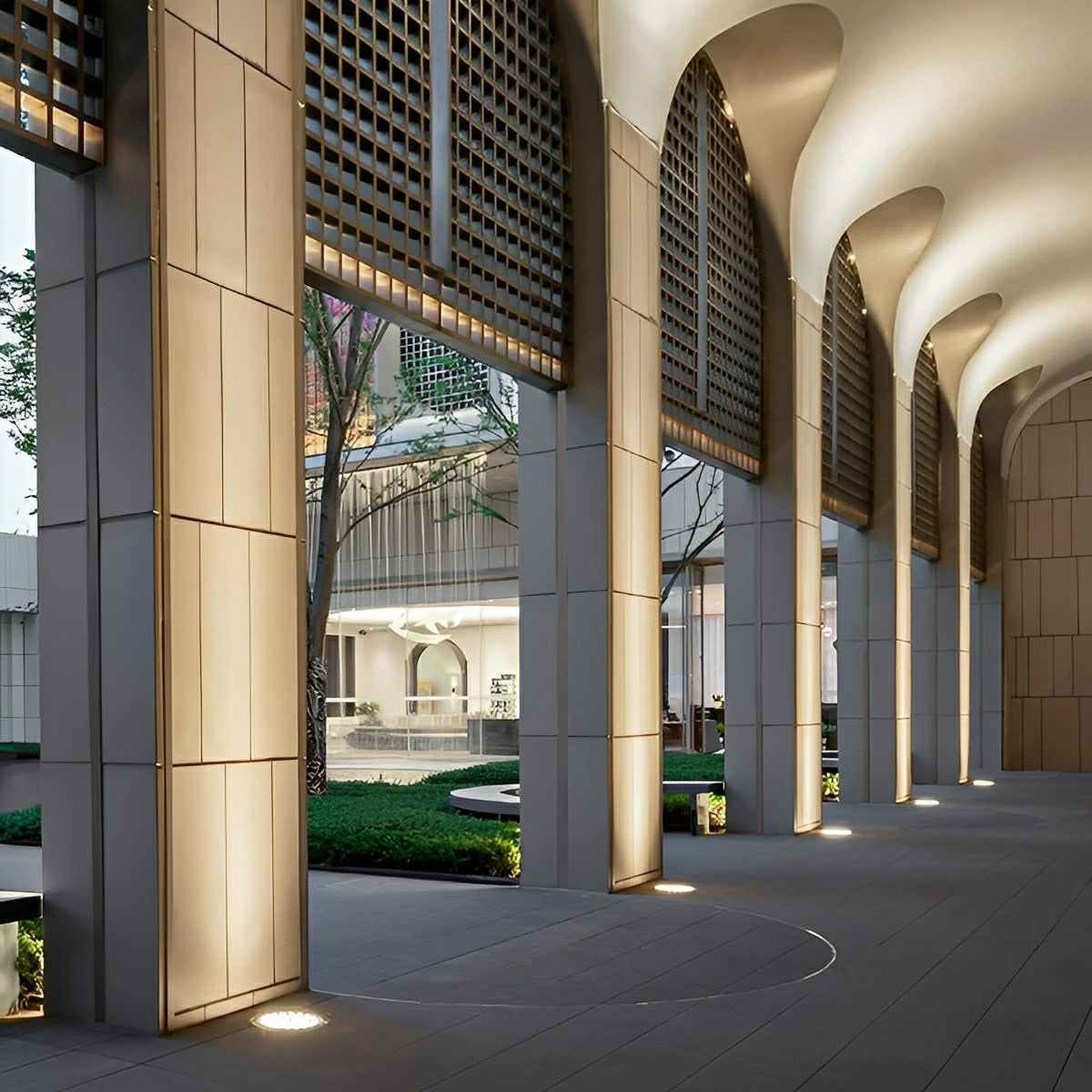 Round Outdoor LED In-Ground Lights Landscape Lights Wall Washer Lights