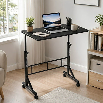 31.5" Adjustable Mobile Rolling Ergonomic Office Desk - Flyachilles