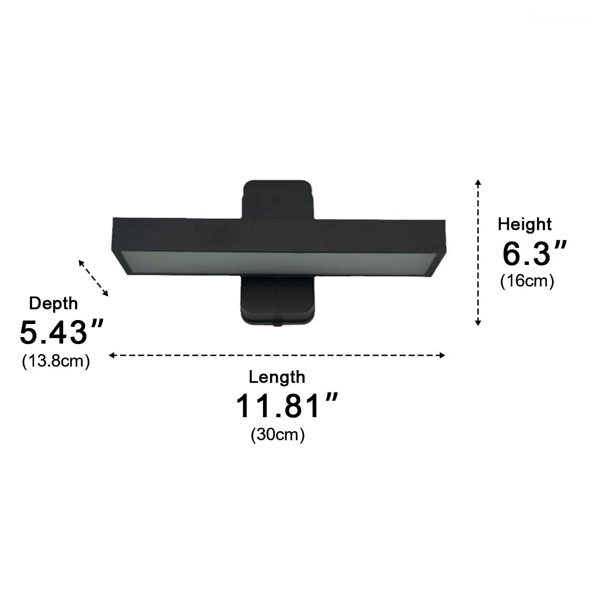 350° Rotatable RGB Linear LED Outdoor Wall Light - Flyachilles