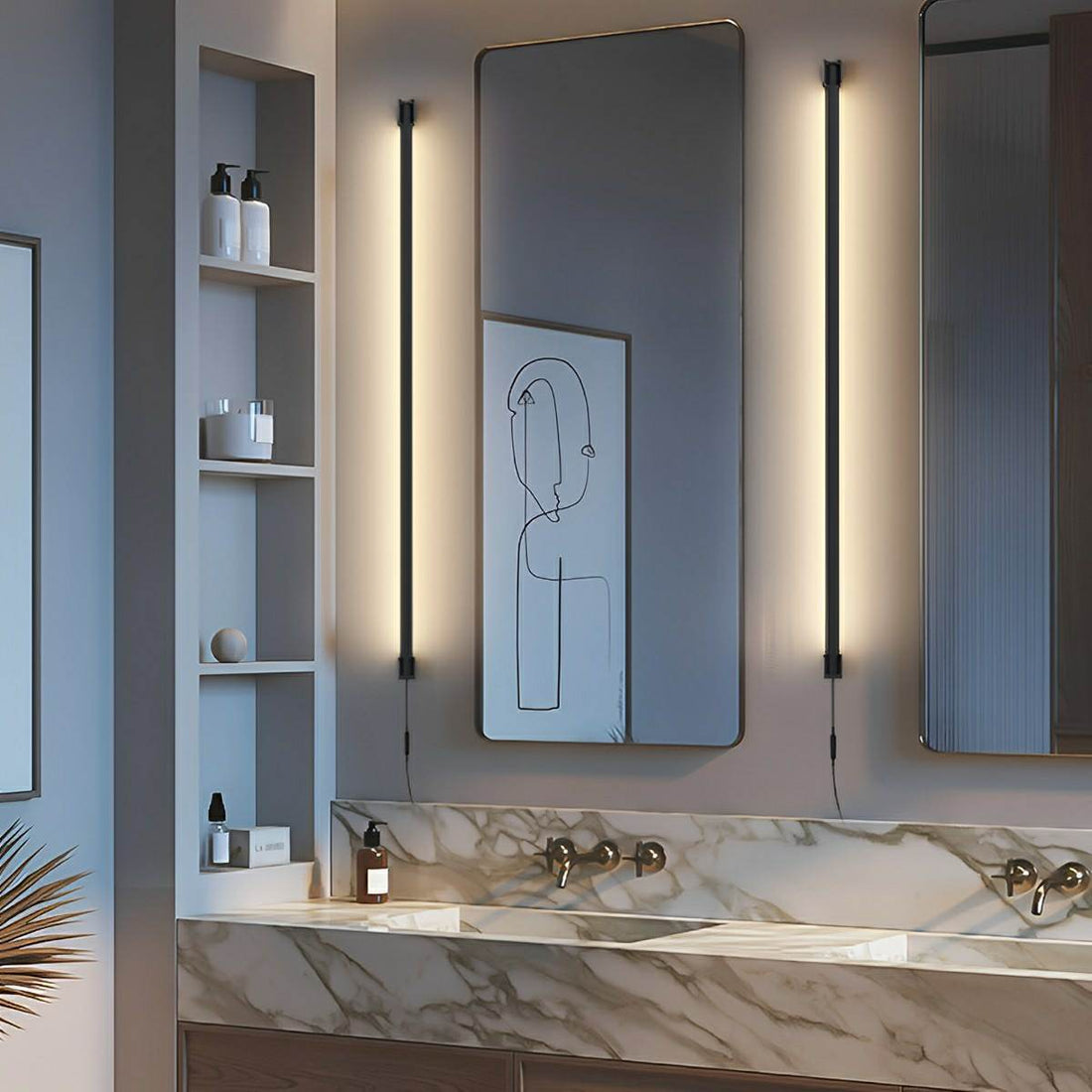 360° Rotatable Modern Minimalist Plug - in LED Long Strip Lights Wall Light - Flyachilles