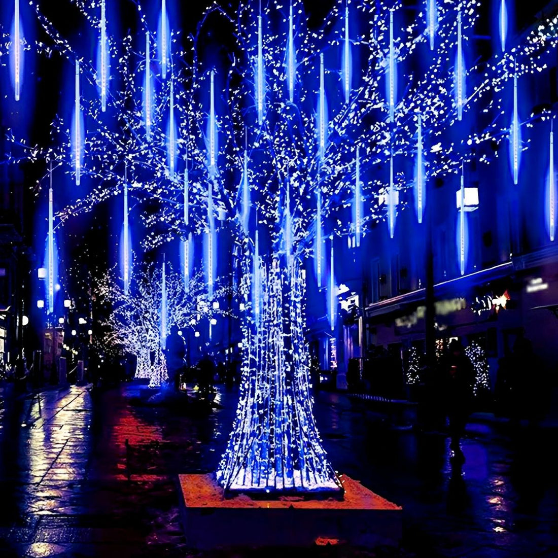 360° Solar Waterproof Meteor Showers Dynamic Landscape Tree String Light Decor - Flyachilles