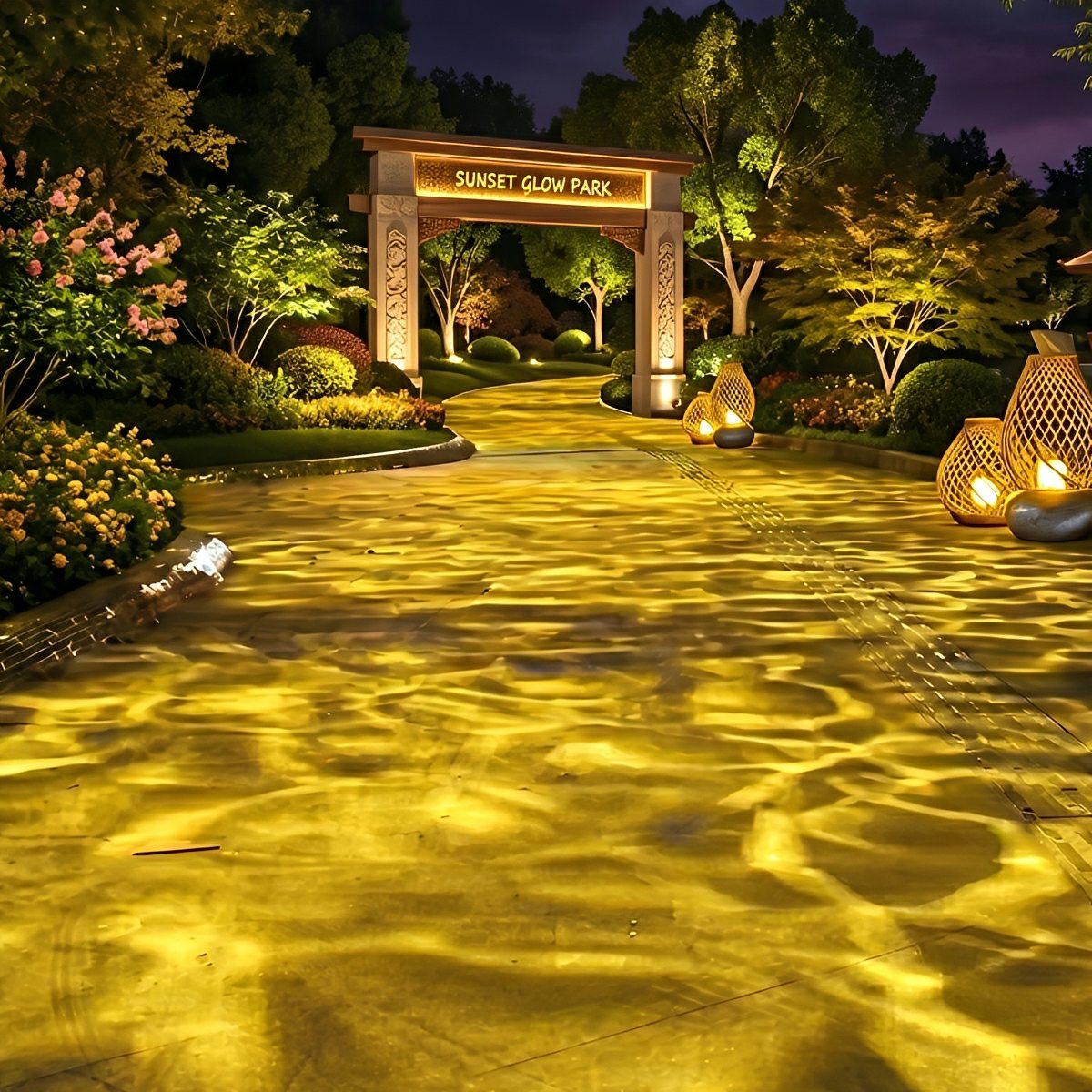 Waterproof 3D Dynamic Ocean Water Ripple LED Spotlight Ambient Lighting