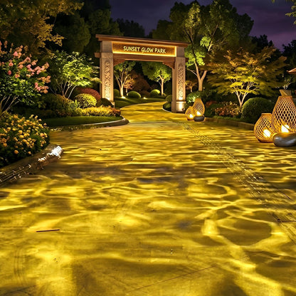 Waterproof 3D Dynamic Ocean Water Ripple LED Spotlight Ambient Lighting