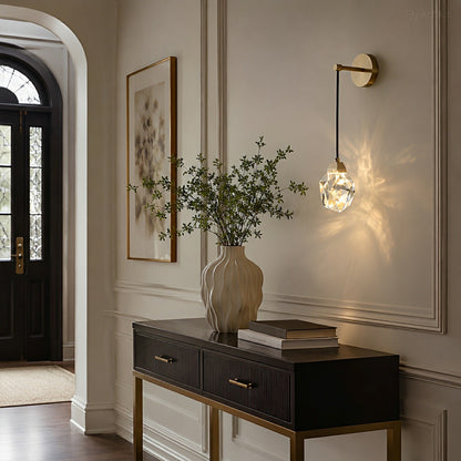 Modern Luxury Faceted Crystal Wall Sconce