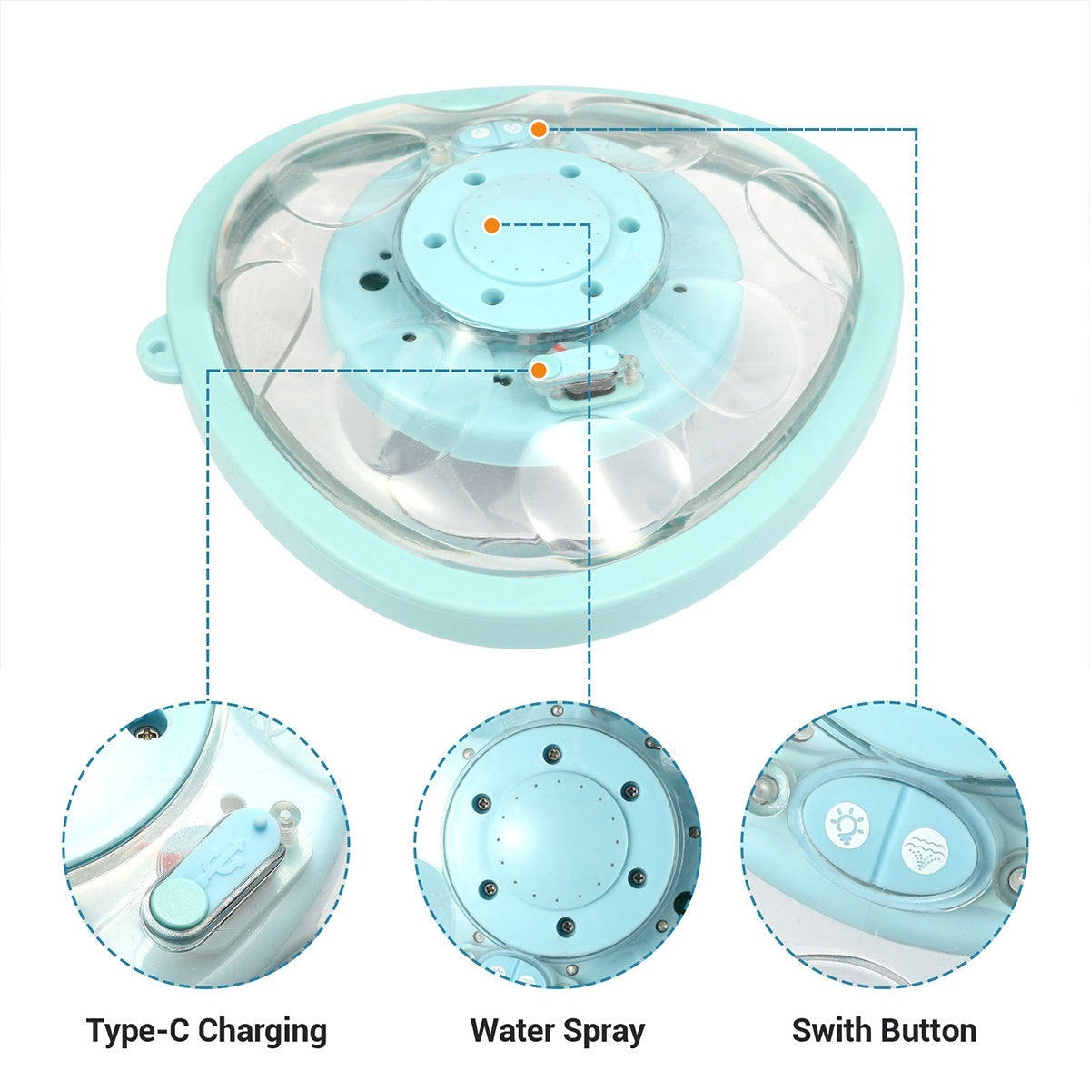 Outdoor RGB Floating Fountain Pool Light