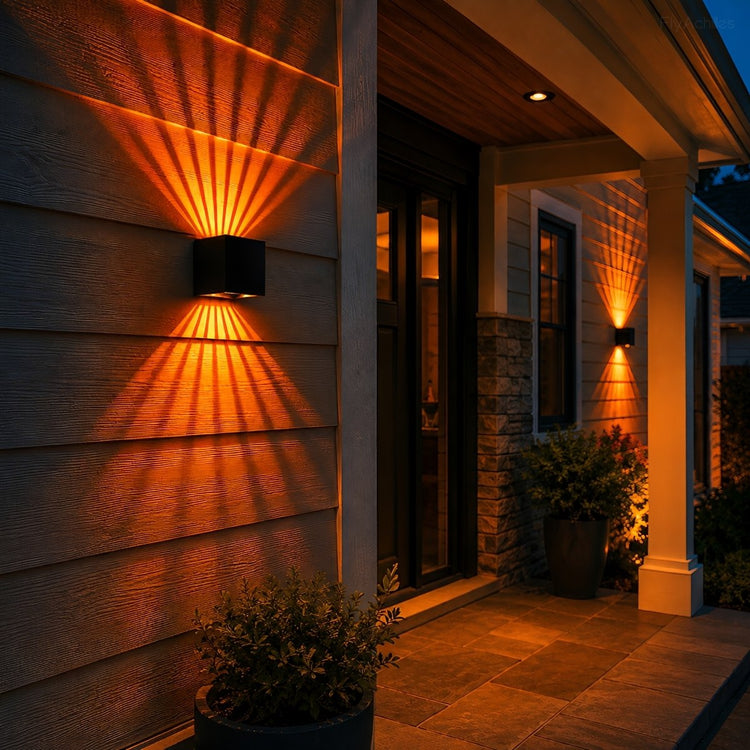 Waterproof RGB Dimmable 7-Beam Up Down LED Outdoor Wall Light