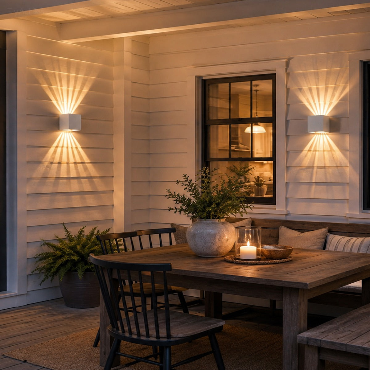 Waterproof RGB Dimmable 7-Beam Up Down LED Outdoor Wall Light