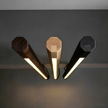 Modern Minimalist Wood LED Linear LED Floor Lamp