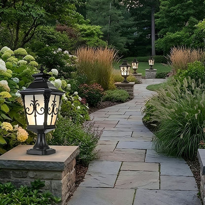 Victorian Style Fence Post Lights LED Garden Lamp Column Light Pillar Lam - Flyachilles