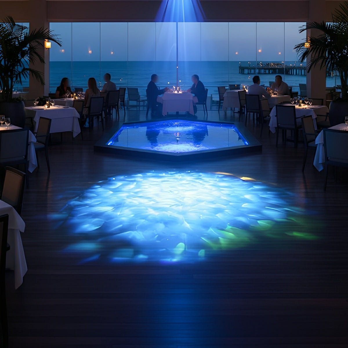 3D Dynamic Ocean Water Waves LED Spot Light Ambient Lighting - Flyachilles