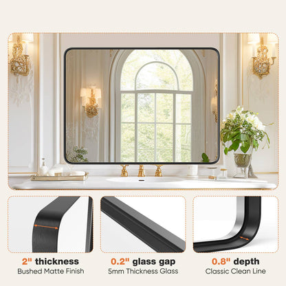 40"×30" Modern Farmhouse Bathroom Vanity Mirror Wall Mirror - Flyachilles