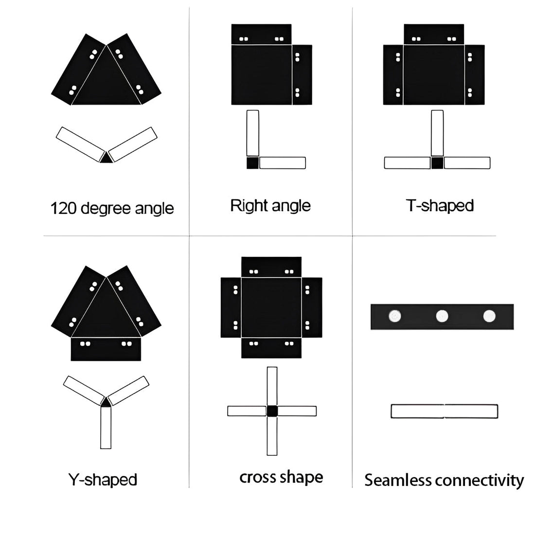 5 Pcs Hanging Linear Light Connector Accessories - Flyachilles