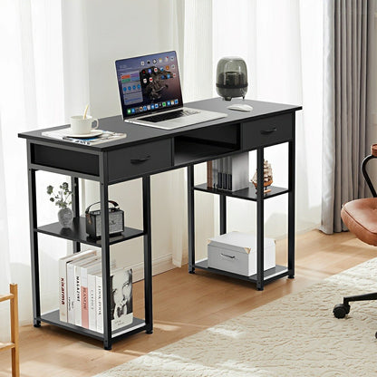 55" Computer Desk with 6 Drawers - for Home Office - Flyachilles