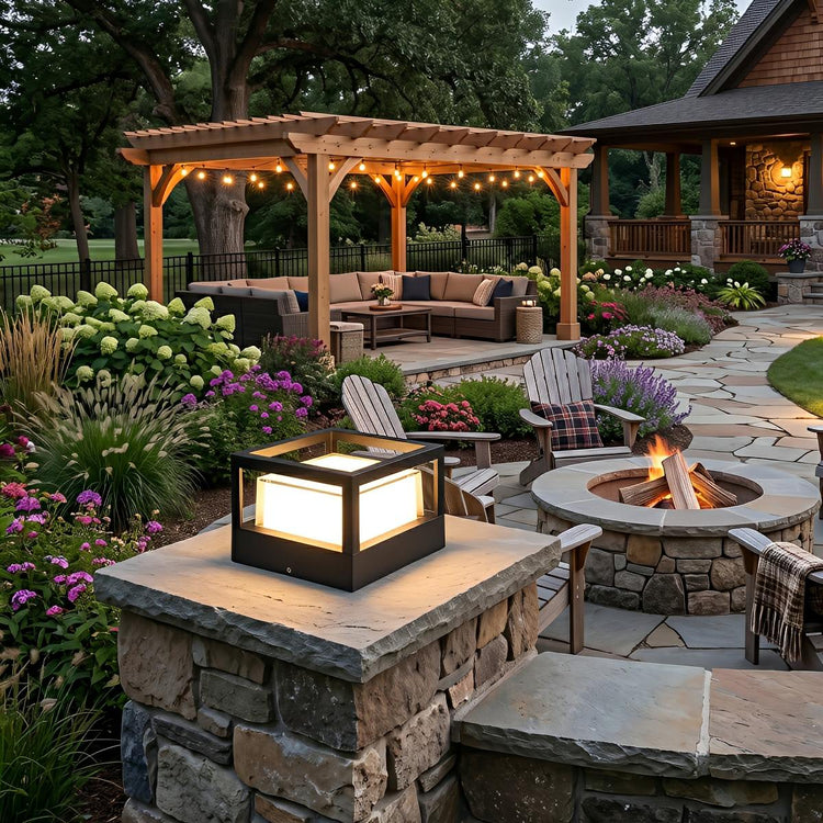 Waterproof Modern Square Outdoor Post Cap Light Fence Landscape Light