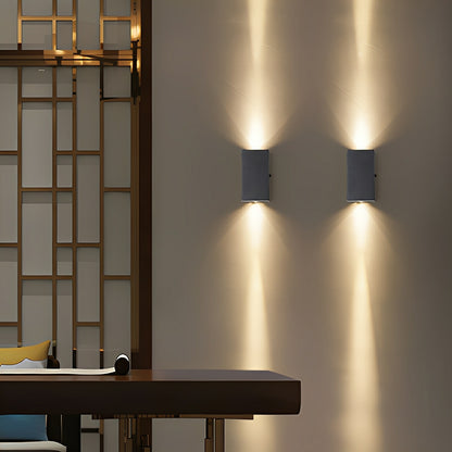 Waterproof Modern Black Up&amp;Down LED Outdoor Wall Washer Spot Lights
