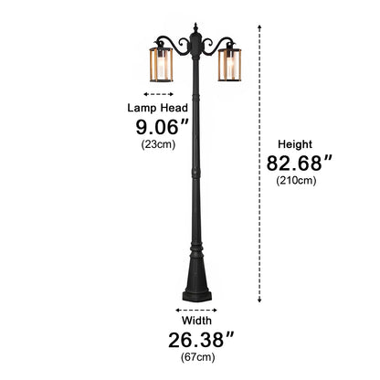 Classic Round Coach Lamps LED Outdoor Pathway Post Lights