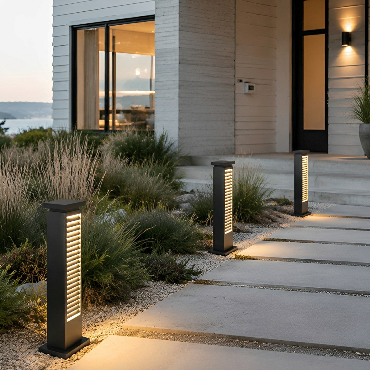 Modern Outdoor Waterproof Grille LED Post Lights Pathway Lights