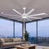 72 Inch Modern 8-Blade LED Ceiling Fan with Light Oversized - Flyachilles