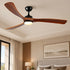 72 Inch Oversized Modern Wood LED Ceiling Fan with Light - Flyachilles