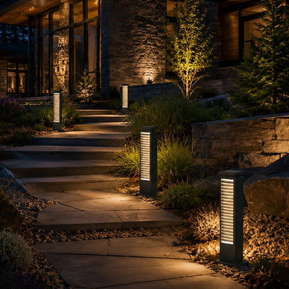 Modern Outdoor Waterproof Grille LED Post Lights Pathway Lights