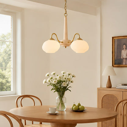 Nordic Glass Wood Metal Chandelier Hanging Lights
