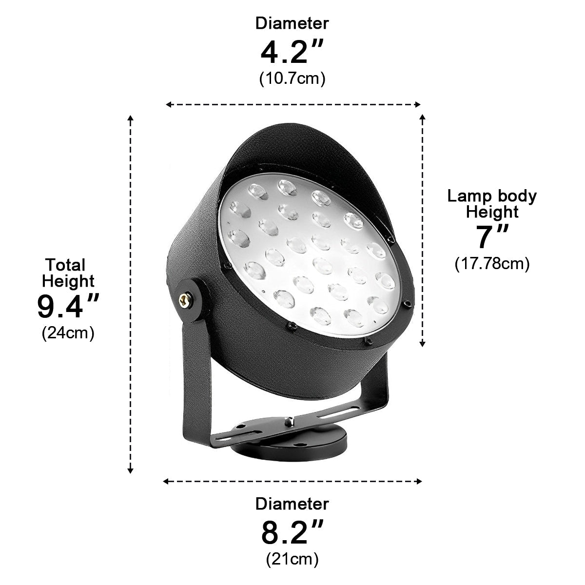 Adjustable Waterproof LED Anti - slip Black ModernSpotlight Tree Spot Light - Flyachilles
