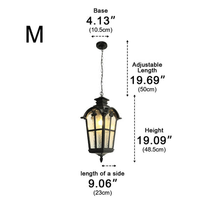 Ancient Rome Rustic Cross Waterproof Outdoor LED Lantern Pendant Lights - Flyachilles