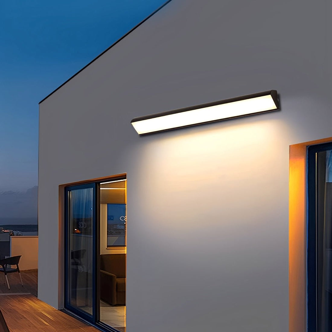 Black Waterproof Outdoor LED Strip Lights Porch Light Exterior Wall Lights - Flyachilles