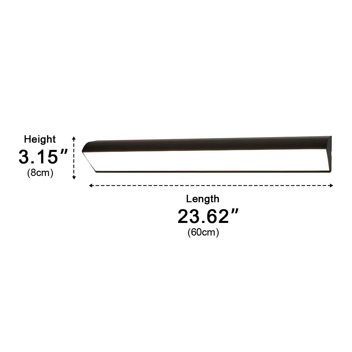 Black Waterproof Outdoor LED Strip Lights Porch Light Exterior Wall Lights - Flyachilles