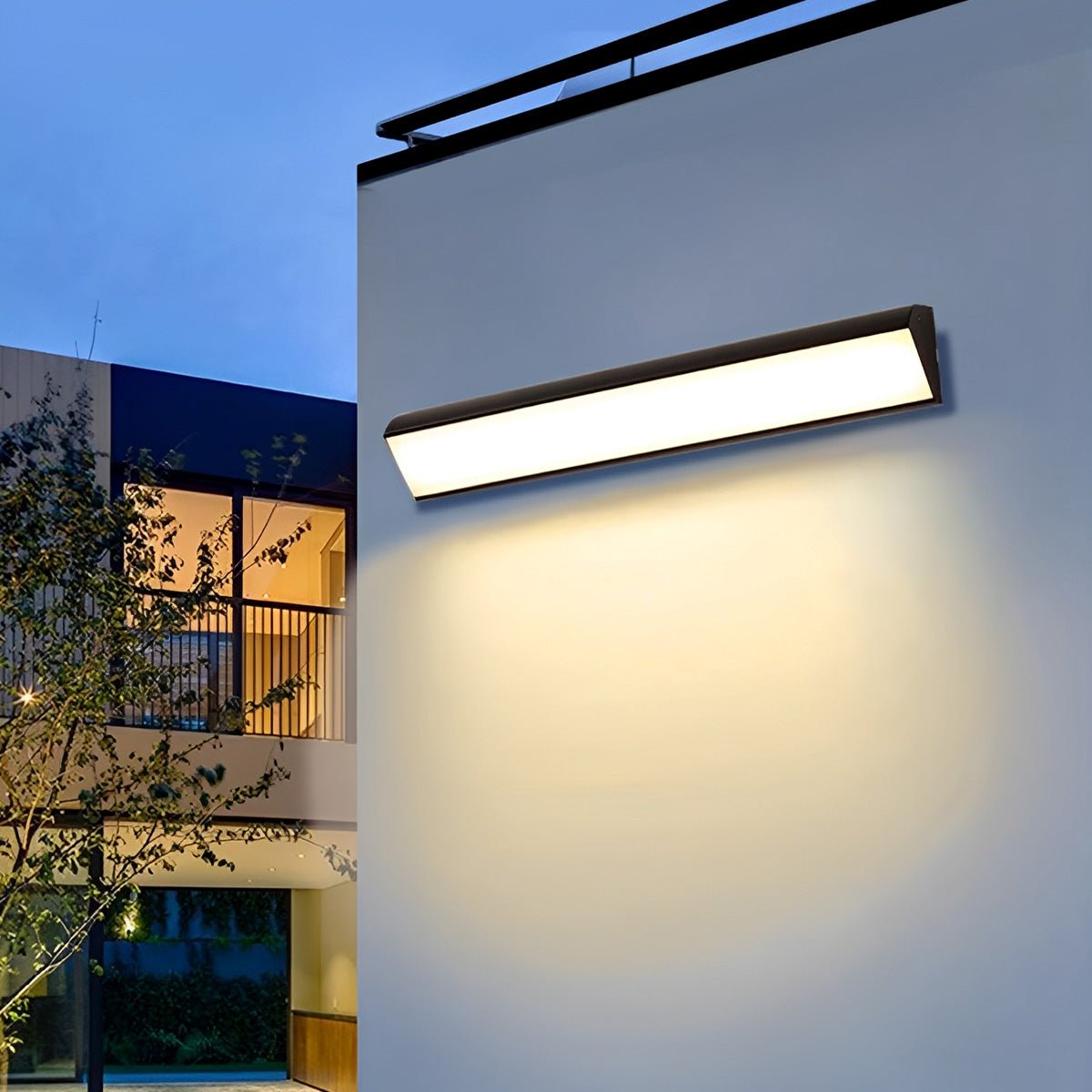 Black Waterproof Outdoor LED Strip Lights Porch Light Exterior Wall Lights - Flyachilles